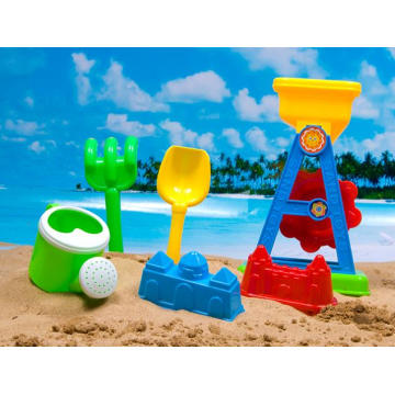 Verano de juguete al aire libre 7pcs niños playa de arena de plástico conjunto (h1336081)